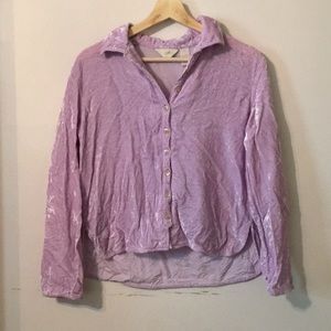 🌟🌟J. Jill Crushed Velvet Button Up Top🌟🌟